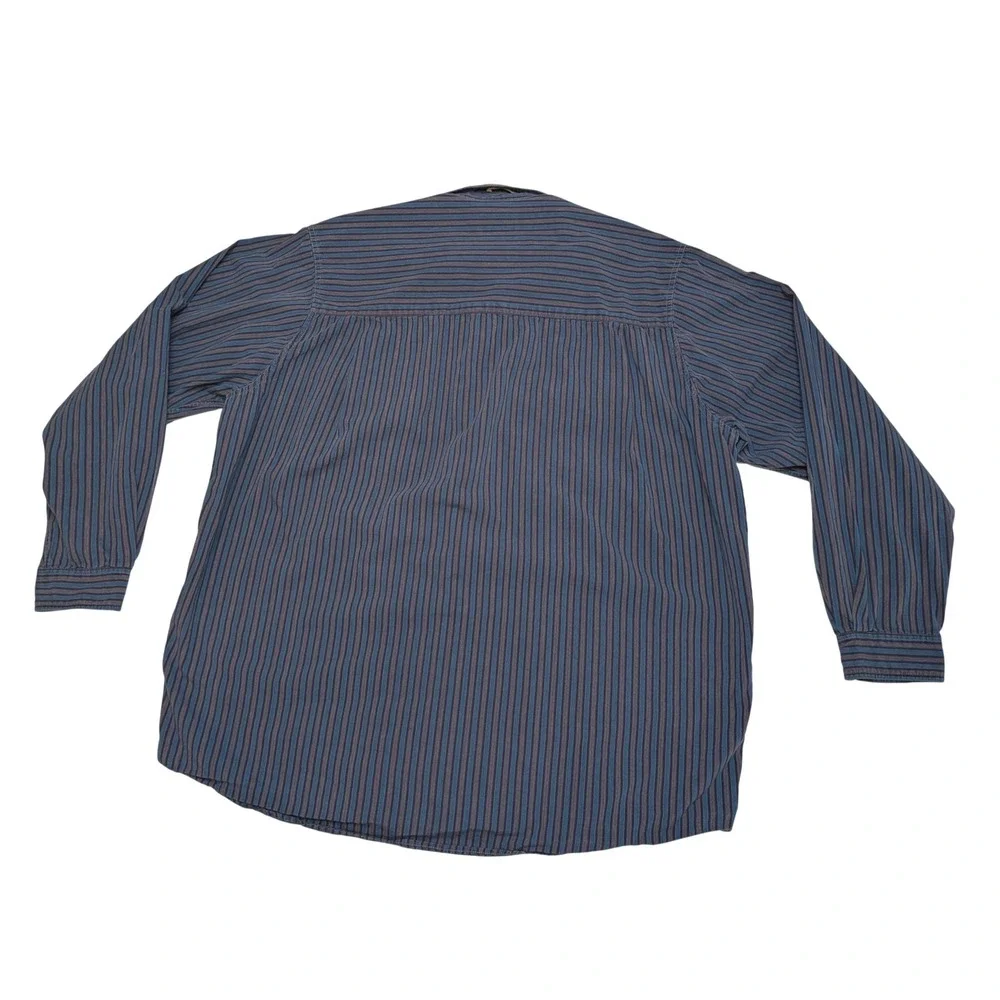Vintage 80s Banana Republic Mill Valley Shirt Mens XL Striped 2 Pocket Safari
